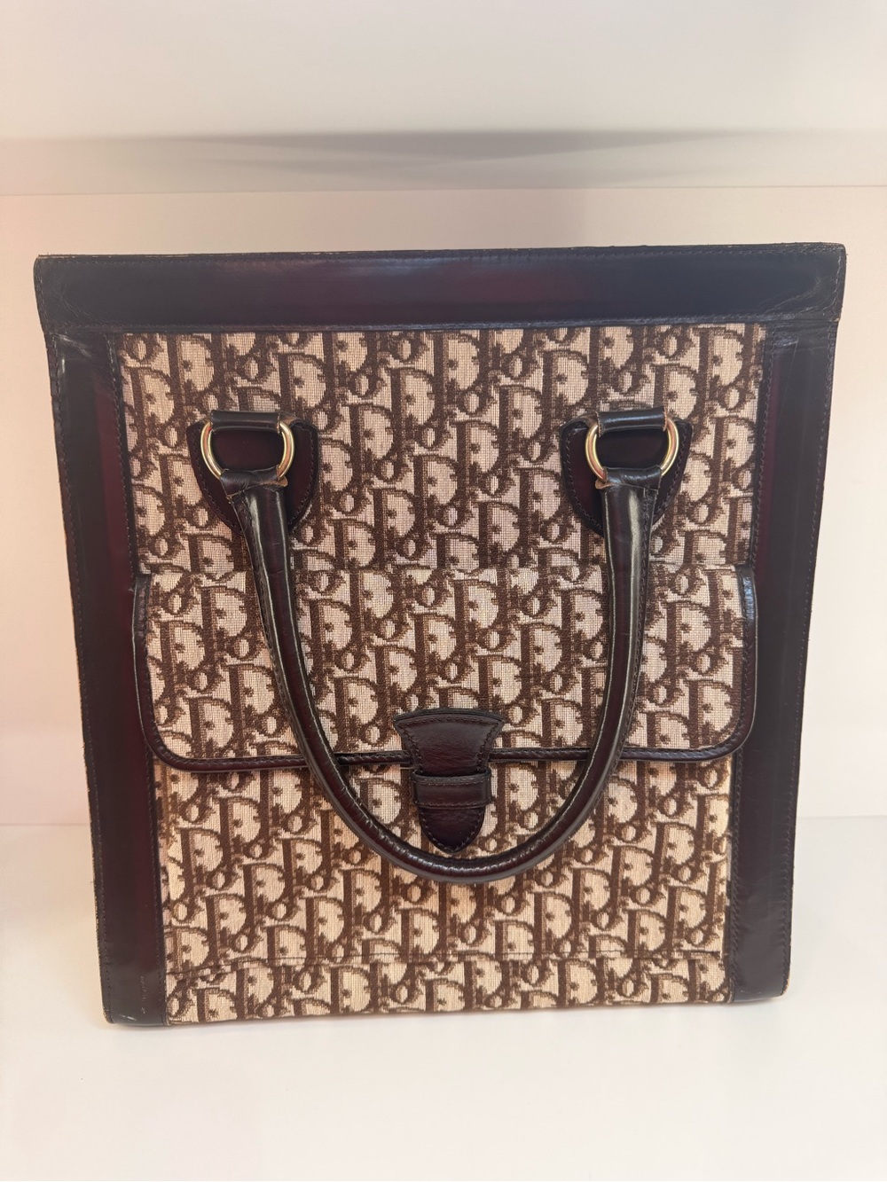 Vintage Dior Oblique Shopper Hand Bag